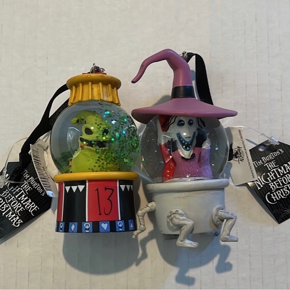 Disney Parks Nightmare Before Christmas Mini Snow Globe Ornament Set - Picture 2 of 7